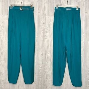 Vintage Daily Habit Blue High Waisted Western Trouser Pants Size 11  28x30